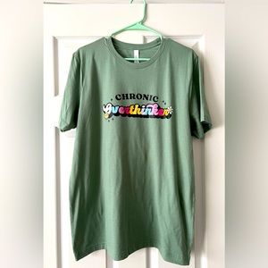 Chronic overthinker short sleeve women’s t shirt. Mental health matters.